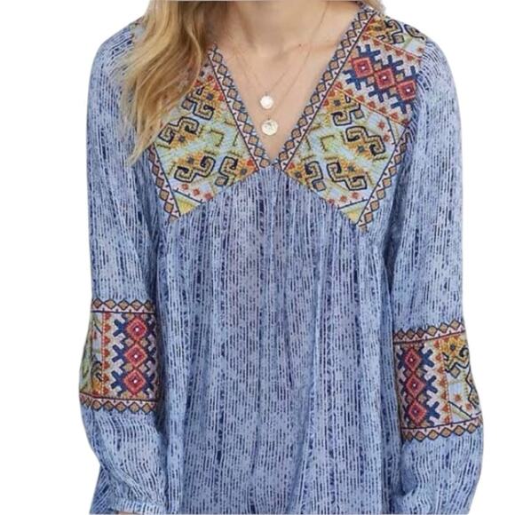 Anthropologie Bhanuni by Jyoti Linne Embroidered Blue Dress size medium - Picture 2 of 10